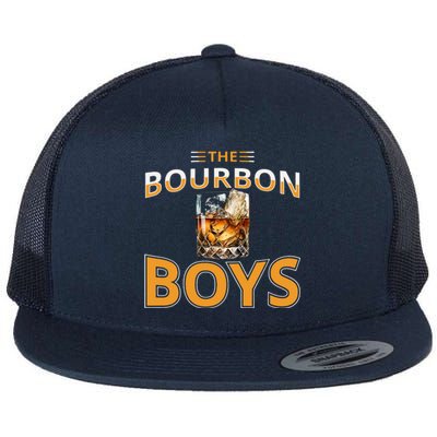 The Bourbon Bourbon On Rocks Highball Drinking Glass Flat Bill Trucker Hat