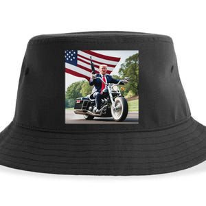 Trump Biker Badass Sustainable Bucket Hat