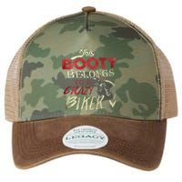 This Booty Belongs To A Crazy Biker Funny Biker Legacy Tie Dye Trucker Hat