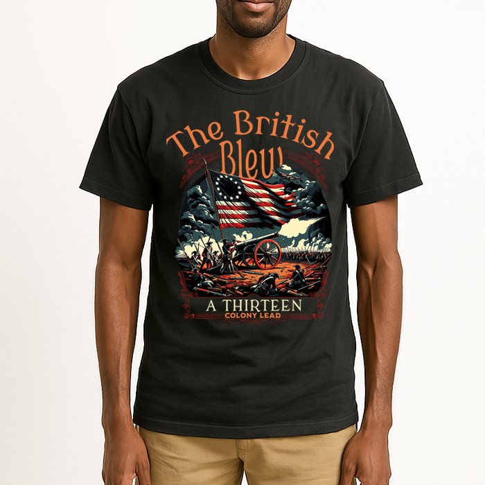 The British Blew A 13 Colony Lead Funny 4th Of July Usa Tall T-Shirt