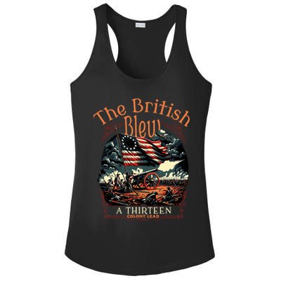 The British Blew A 13 Colony Lead Funny 4th Of July Usa Ladies PosiCharge Competitor Racerback Tank