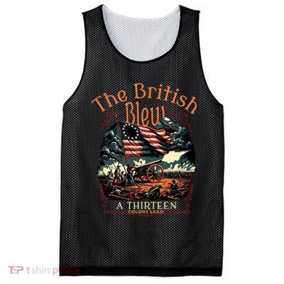 The British Blew A 13 Colony Lead Funny 4th Of July Usa Mesh Reversible Basketball Jersey Tank