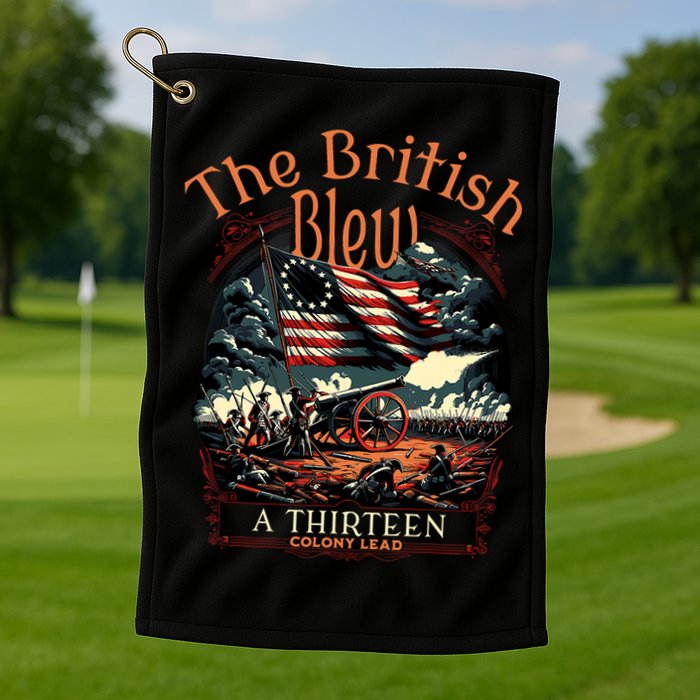 The British Blew A 13 Colony Lead Funny 4th Of July Usa Golf Towel