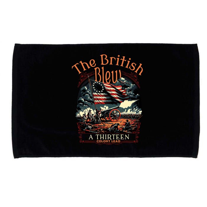 The British Blew A 13 Colony Lead Funny 4th Of July Usa Microfiber Hand Towel