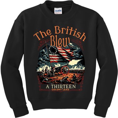 The British Blew A 13 Colony Lead Funny 4th Of July Usa Kids Sweatshirt