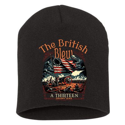 The British Blew A 13 Colony Lead Funny 4th Of July Usa Short Acrylic Beanie