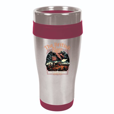 The British Blew A 13 Colony Lead Funny 4th Of July Usa 16oz Travel Tumbler
