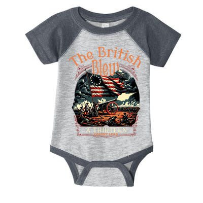 The British Blew A 13 Colony Lead Funny 4th Of July Usa Infant Baby Jersey Bodysuit