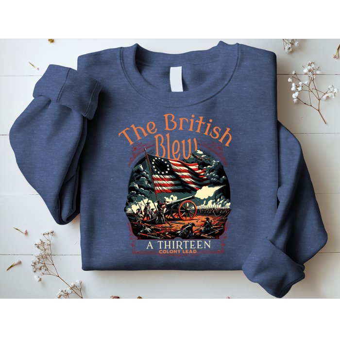 The British Blew A 13 Colony Lead Funny 4th Of July Usa Sweatshirt