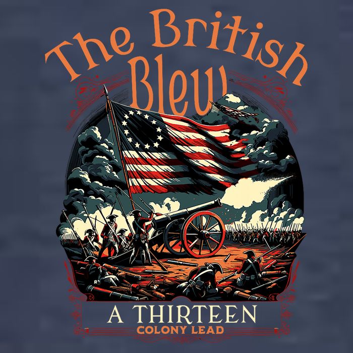 The British Blew A 13 Colony Lead Funny 4th Of July Usa Pom Pom 12in Knit Beanie