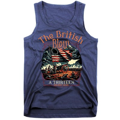 The British Blew A 13 Colony Lead Funny 4th Of July Usa Tank Top