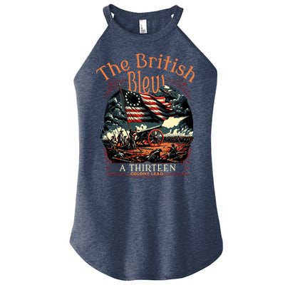 The British Blew A 13 Colony Lead Funny 4th Of July Usa Women's Perfect Tri Rocker Tank