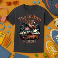 The British Blew A 13 Colony Lead Funny 4th Of July Usa Kids T-Shirt