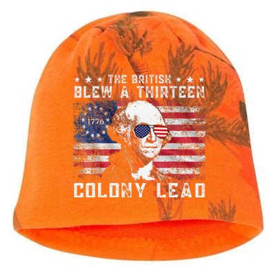 The British Blew A Thirteen Colony Lead Funny 4th Of July Kati - Camo Knit Beanie