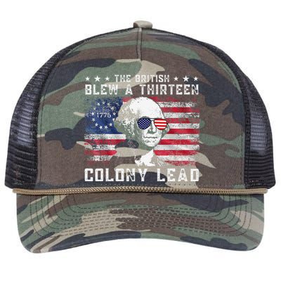 The British Blew A Thirteen Colony Lead Funny 4th Of July Retro Rope Trucker Hat Cap