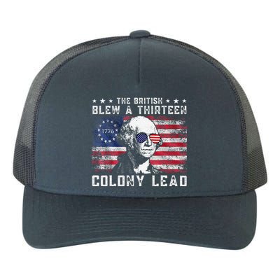 The British Blew A Thirteen Colony Lead Funny 4th Of July Yupoong Adult 5-Panel Trucker Hat