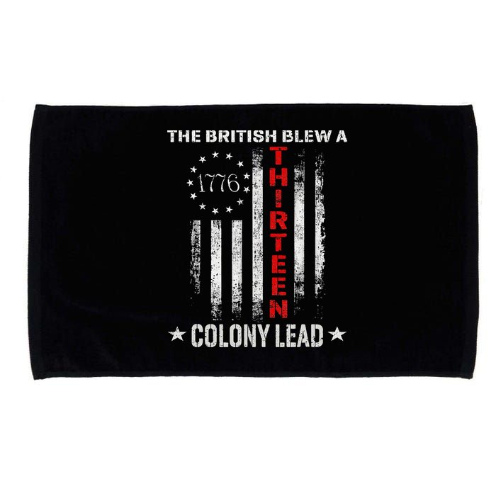 The British Blew A 13 Colony Lead Funny 4th Of July Microfiber Hand Towel