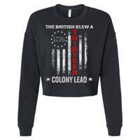 The British Blew A 13 Colony Lead Funny 4th Of July Cropped Pullover Crew