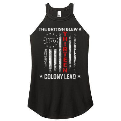 The British Blew A 13 Colony Lead Funny 4th Of July Women's Perfect Tri Rocker Tank