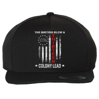 The British Blew A 13 Colony Lead Funny 4th Of July Wool Snapback Cap