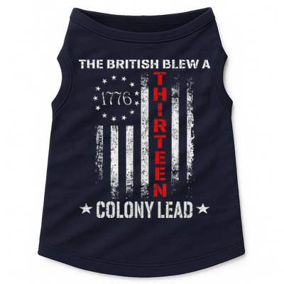 The British Blew A 13 Colony Lead Funny 4th Of July Doggie Tank