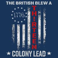 The British Blew A 13 Colony Lead Funny 4th Of July 7-Panel Snapback Hat