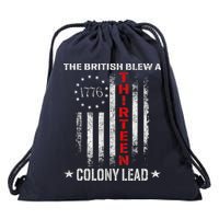 The British Blew A 13 Colony Lead Funny 4th Of July Drawstring Bag