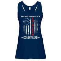 The British Blew A 13 Colony Lead Funny 4th Of July Ladies Essential Flowy Tank
