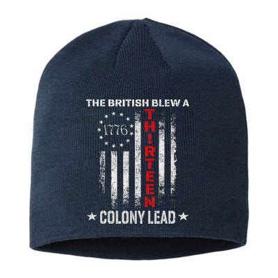 The British Blew A 13 Colony Lead Funny 4th Of July Sustainable Beanie