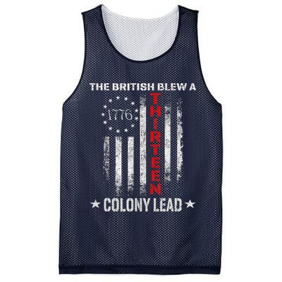 The British Blew A 13 Colony Lead Funny 4th Of July Mesh Reversible Basketball Jersey Tank