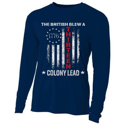The British Blew A 13 Colony Lead Funny 4th Of July Cooling Performance Long Sleeve Crew