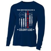 The British Blew A 13 Colony Lead Funny 4th Of July Cooling Performance Long Sleeve Crew
