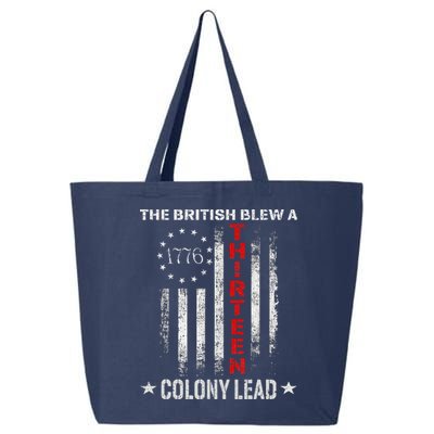 The British Blew A 13 Colony Lead Funny 4th Of July 25L Jumbo Tote