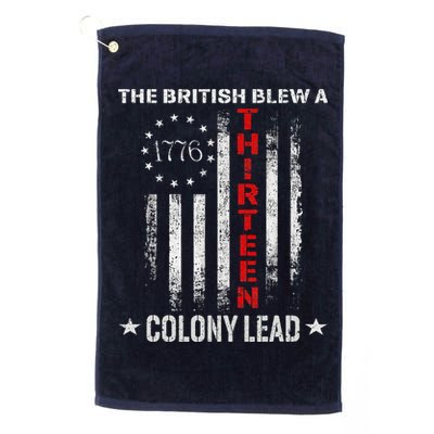 The British Blew A 13 Colony Lead Funny 4th Of July Golf Towel