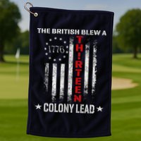 The British Blew A 13 Colony Lead Funny 4th Of July Golf Towel