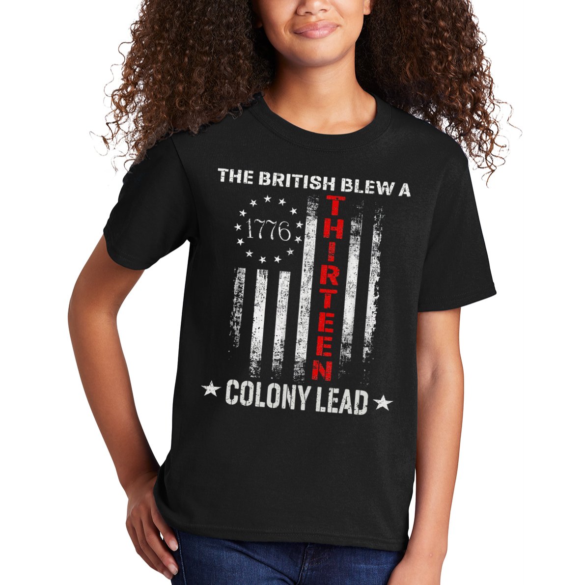 The British Blew A 13 Colony Lead Funny 4th Of July Kids T-Shirt