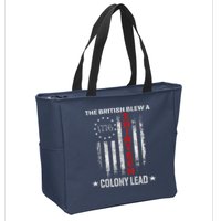 The British Blew A 13 Colony Lead Funny 4th Of July Zip Tote Bag