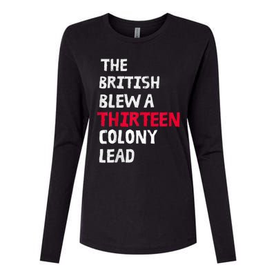 The British Blew A Thirteen Colony Lead Womens Cotton Relaxed Long Sleeve T-Shirt