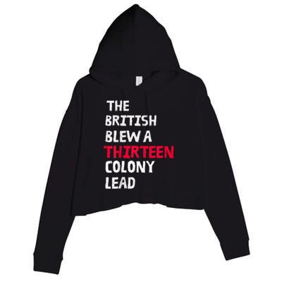 The British Blew A Thirteen Colony Lead Crop Fleece Hoodie