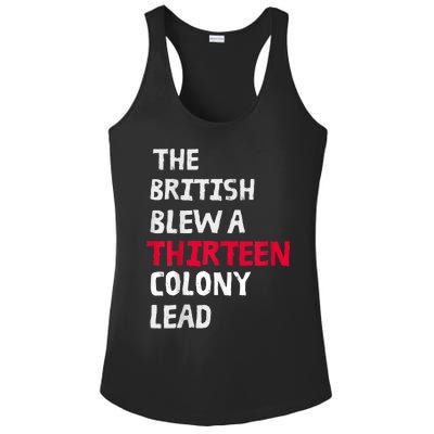 The British Blew A Thirteen Colony Lead Ladies PosiCharge Competitor Racerback Tank