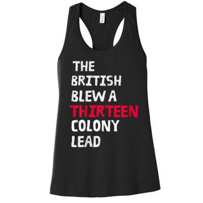 The British Blew A Thirteen Colony Lead Women's Racerback Tank