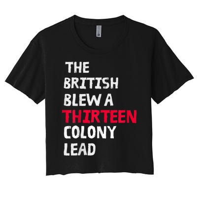 The British Blew A Thirteen Colony Lead Women's Crop Top Tee