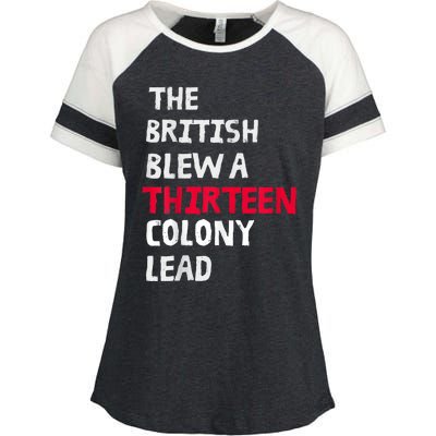 The British Blew A Thirteen Colony Lead Enza Ladies Jersey Colorblock Tee