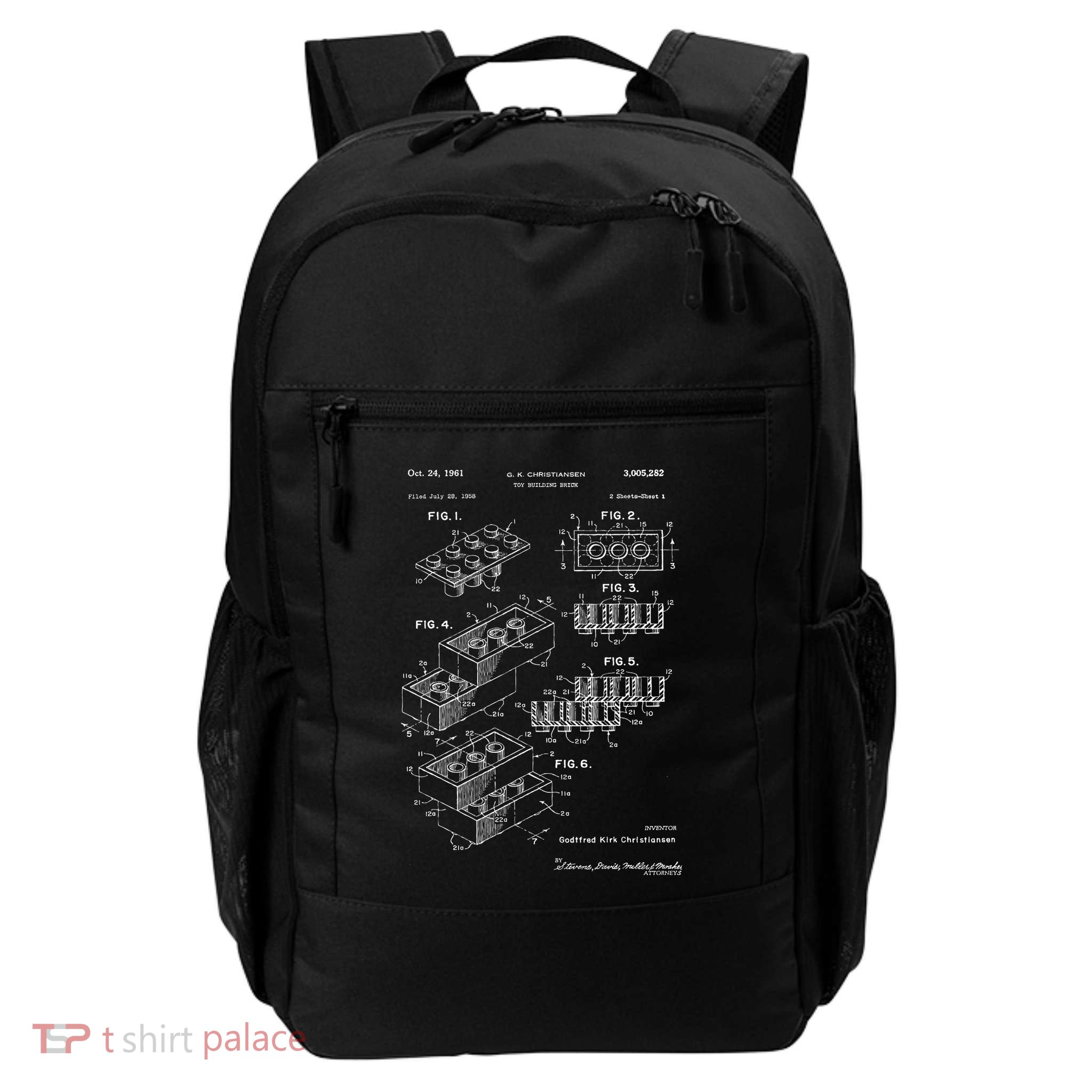 Toy Building Brick Patent Daily Commute Backpack