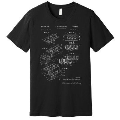 Toy Building Brick Patent Premium T-Shirt