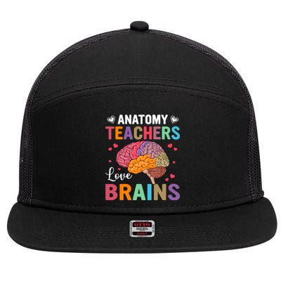 Teachers Brains Back To School 7 Panel Mesh Trucker Snapback Hat