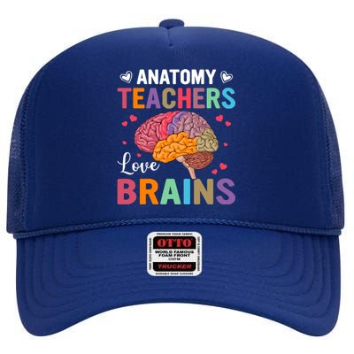 Teachers Brains Back To School High Crown Mesh Back Trucker Hat