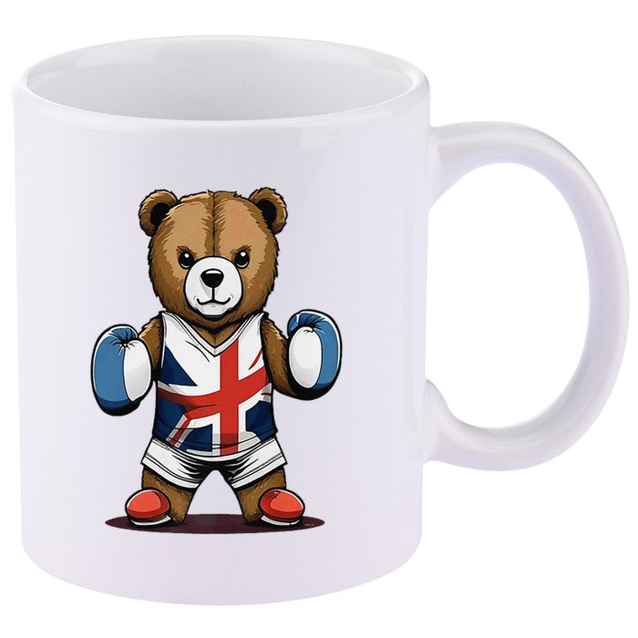 Teddy Bear Boxing Premium 11oz C Handle Ceramic Mug