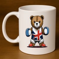 Teddy Bear Boxing Premium 11oz C Handle Ceramic Mug