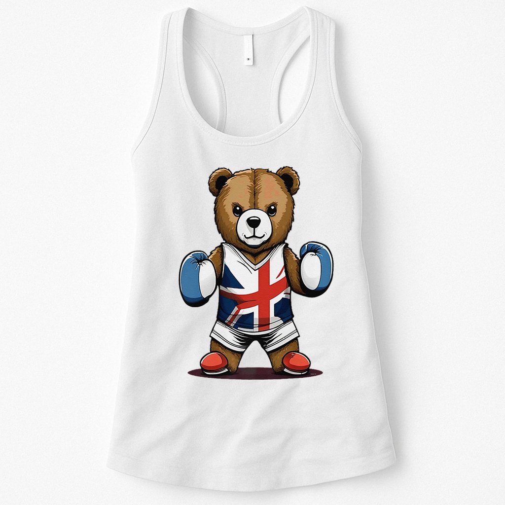 Teddy Bear Boxing Premium Womens Tank Top